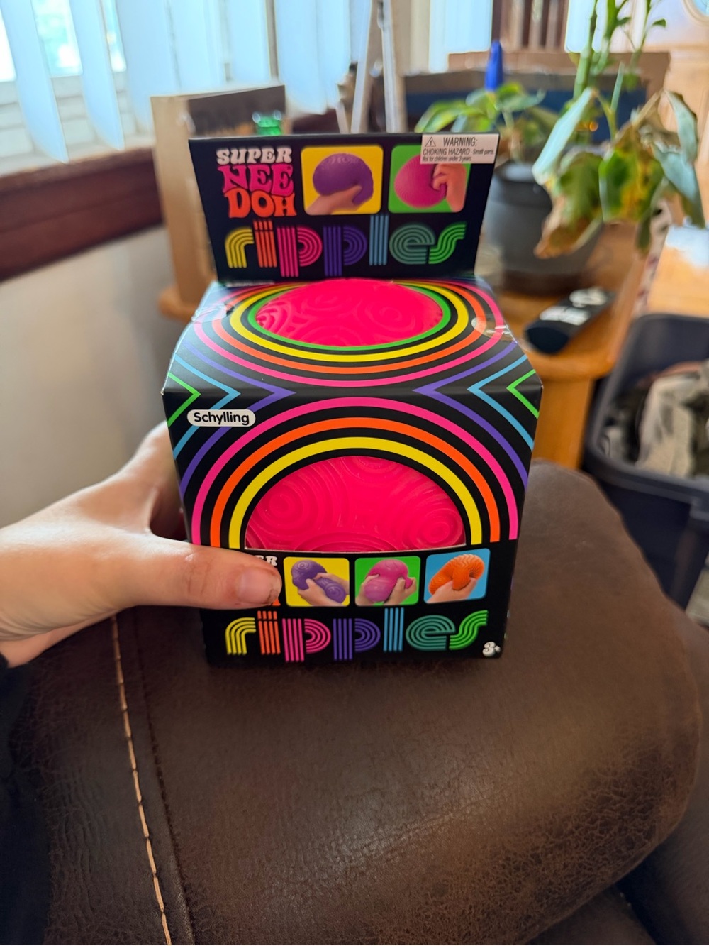 Super NeeDoh Ripples Squeeze Toy - Bright Pink